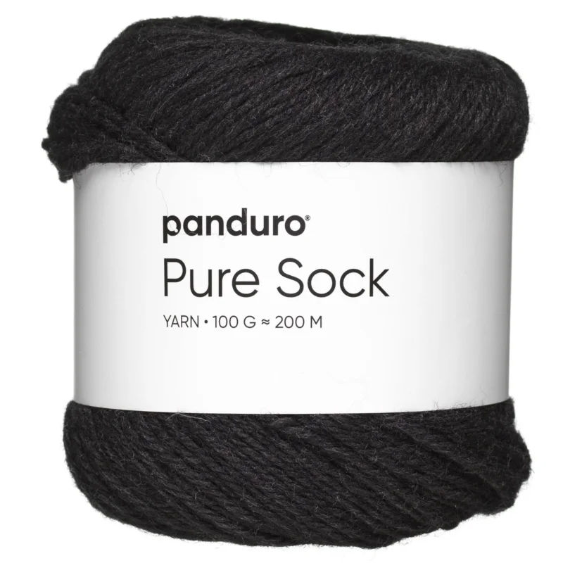 Garn Pure Sock 100g mörkgrå Sänkt pris