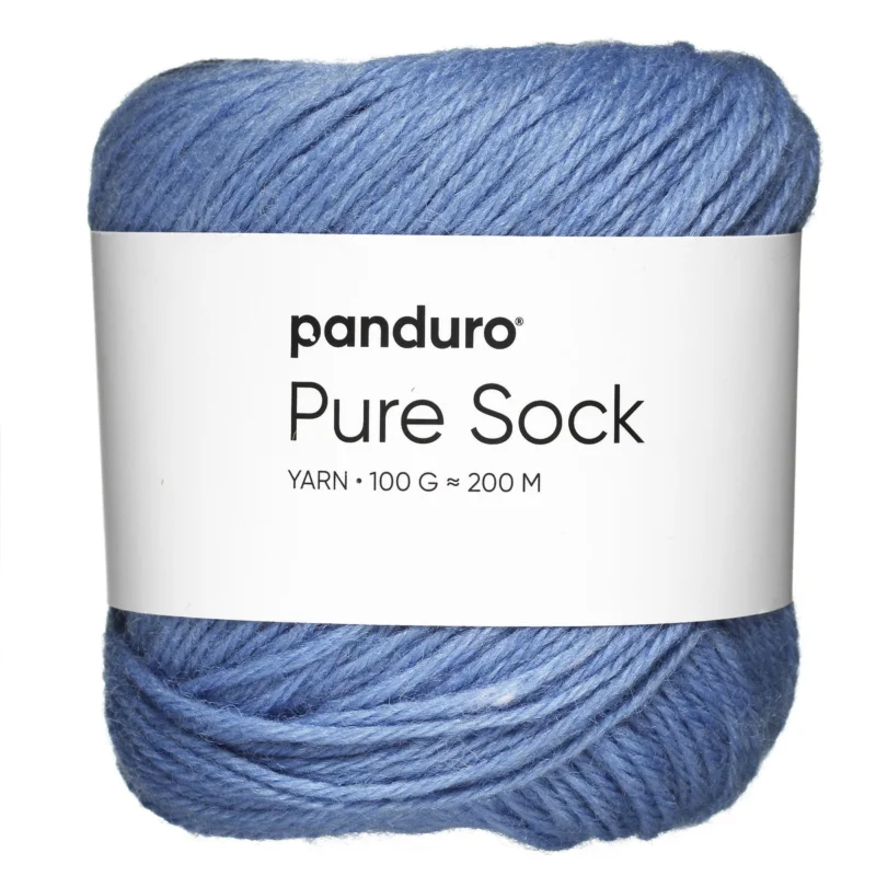 Garn Pure Sock 100g blå Rabatter