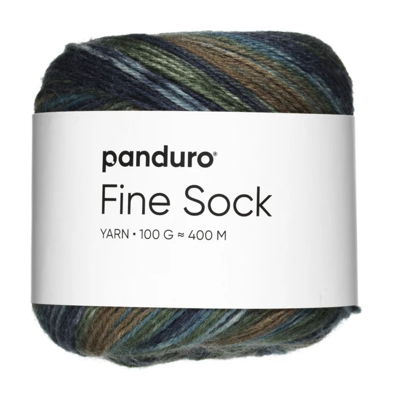 Garn Fine Sock 100g blå, bruna & lila nyanser Lågt pris