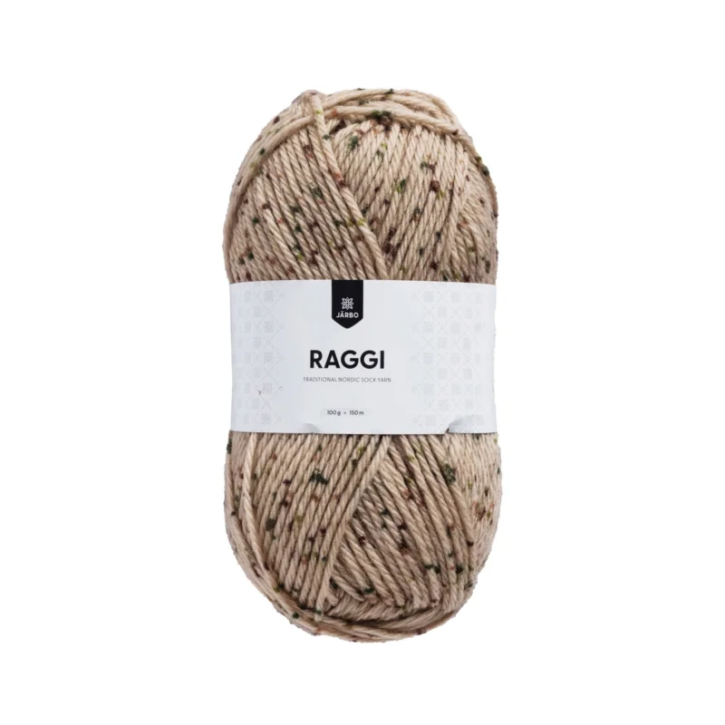 Snabb leverans Garn Järbo Raggi 100g beige prick – Tweedy forest 15182