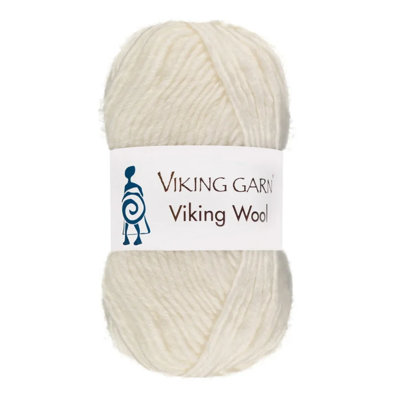 Köp nu Viking Garn Wool 50g vit 500