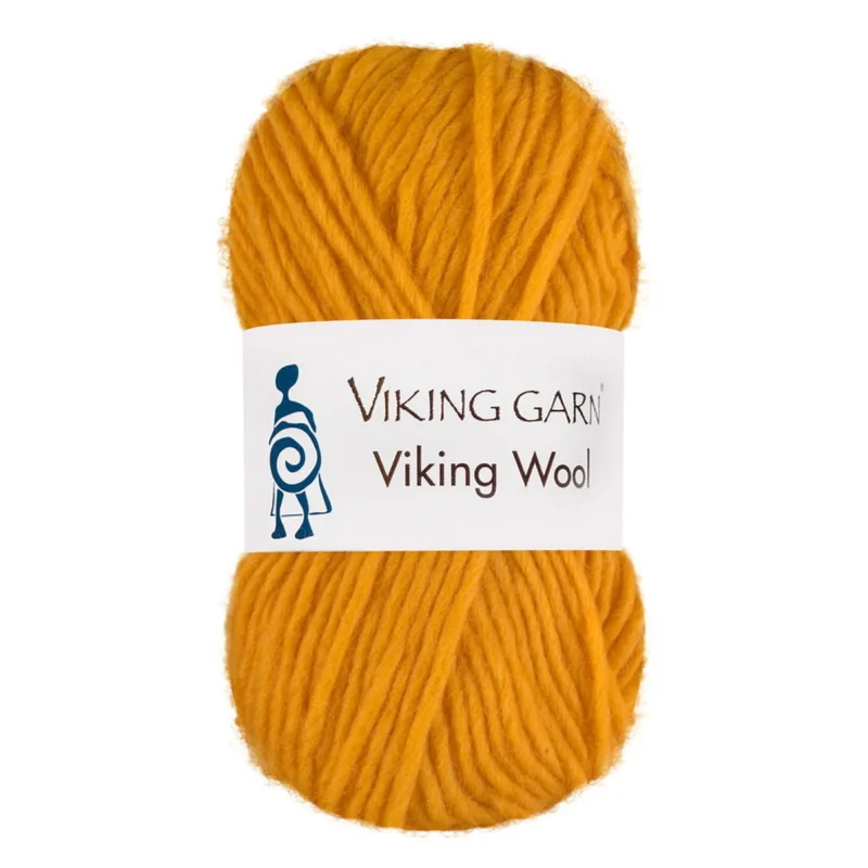 Sista chansen Viking Garn Wool 50g senapsgul 540