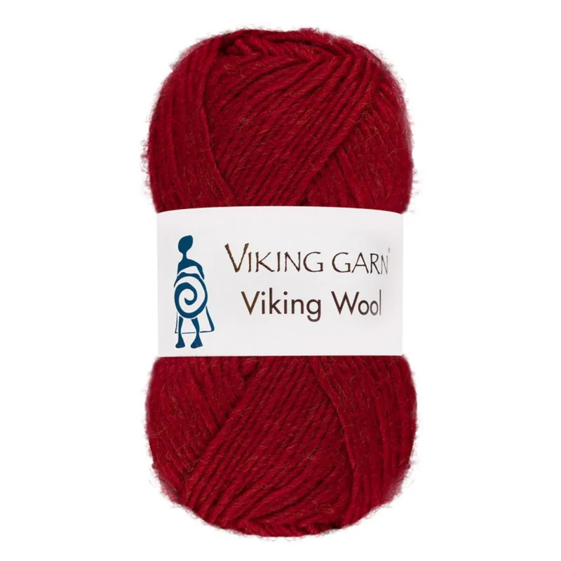 Viking Garn Wool 50g röd 560 Rabatter
