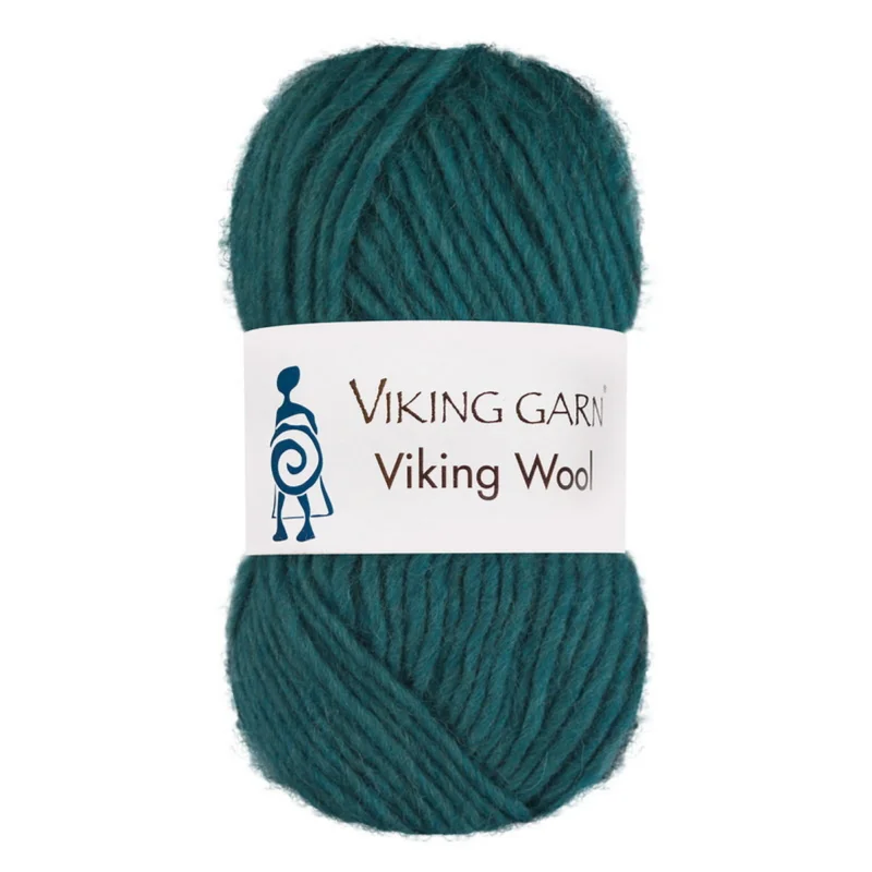 I lager Viking Garn Wool 50g petrol 533
