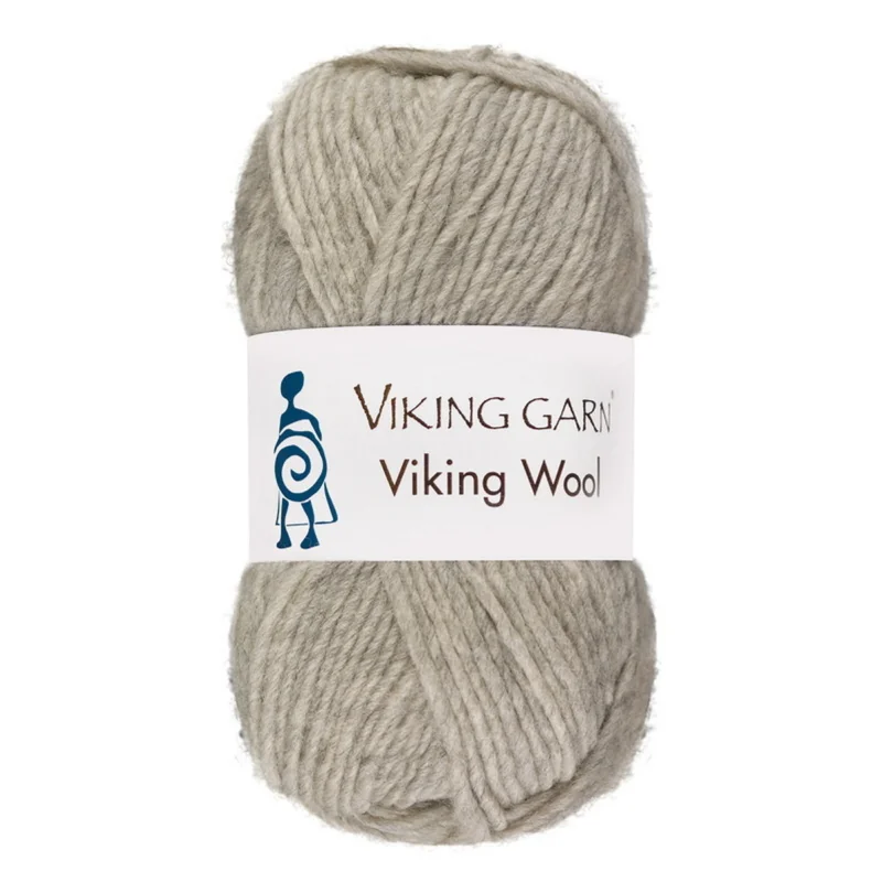 Viking Garn Wool 50g ljusgrå 512 Rabatt