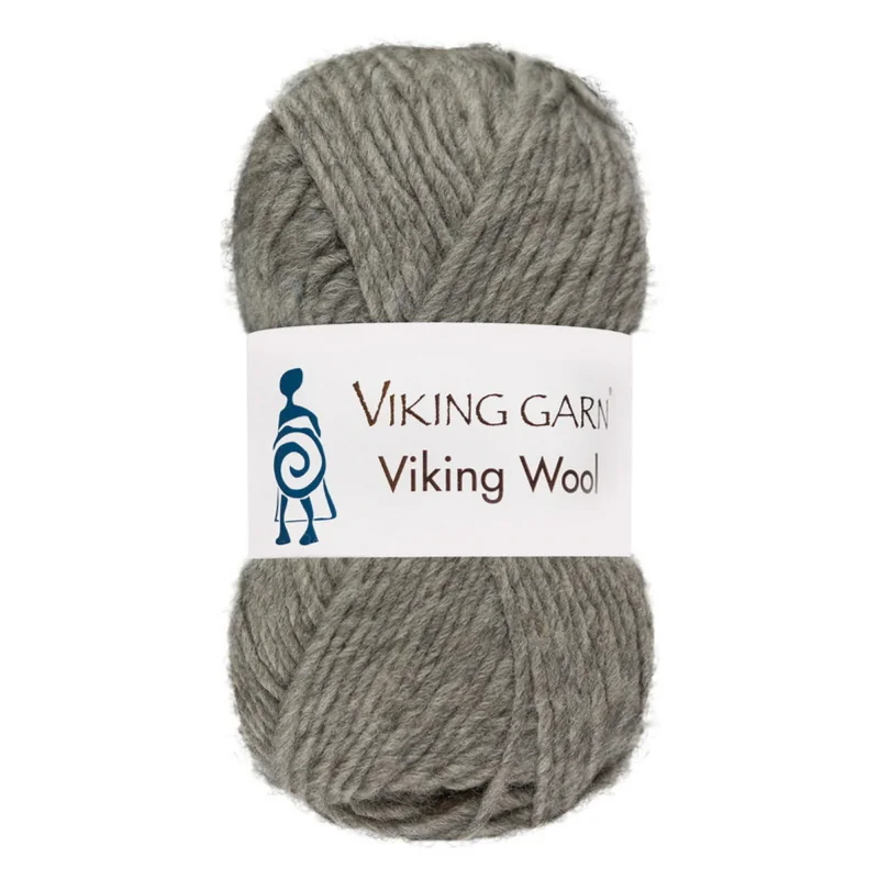 Viking Garn Wool 50g grå 513 Populärt val