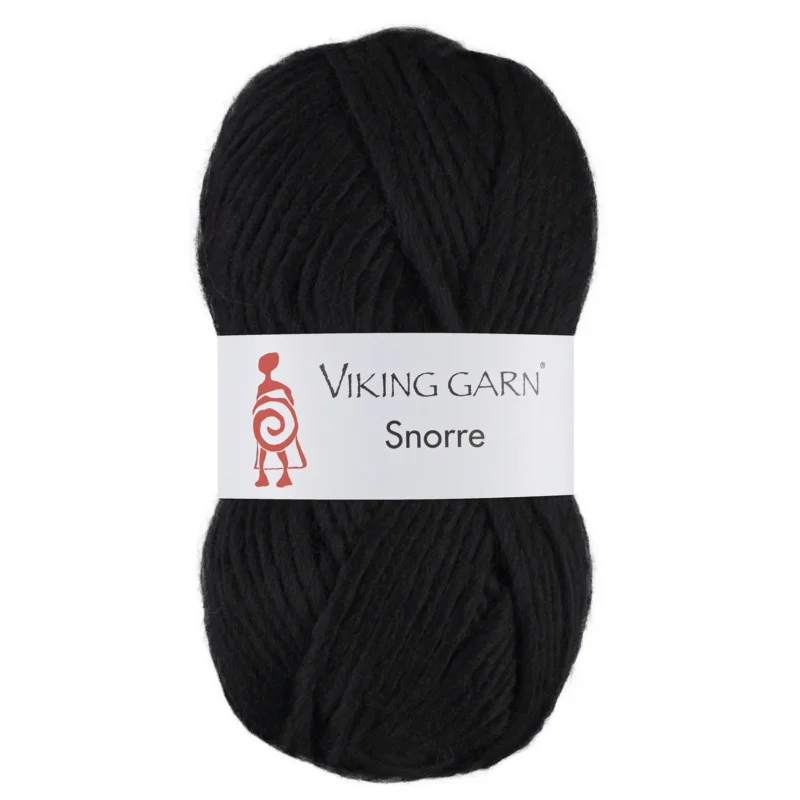 Viking Garn Snorre 100g svart 203 Kundfavorit