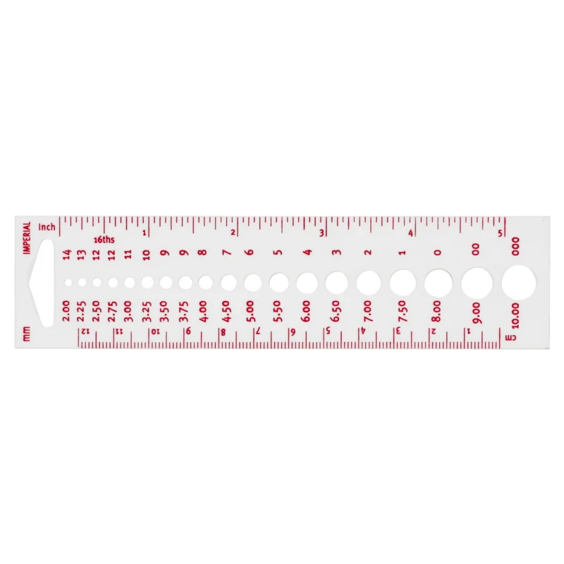 Populär Stickmått Ø2-10 mm + linjal