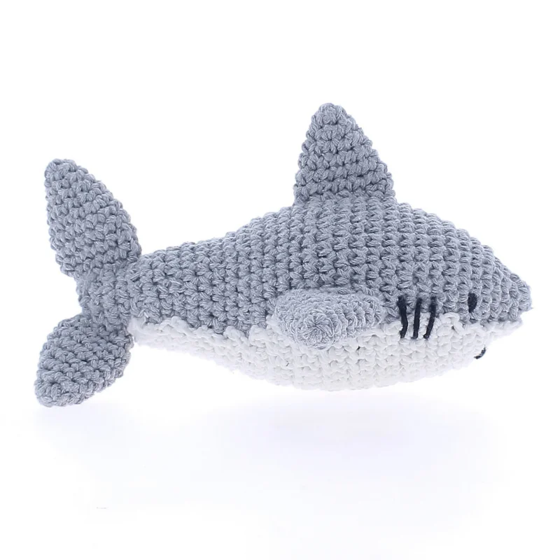 Hoooked DIY-kit Maverick Shark, den jättesnälla hajen! L. 21 cm Kundfavorit