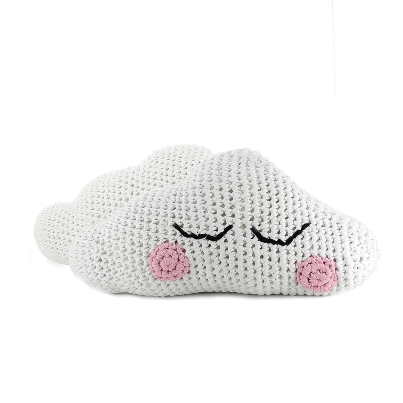 Sänkt pris Hooked DIY-kit Dream cloud, virka en söt liten molnkudde, 45x25 cm