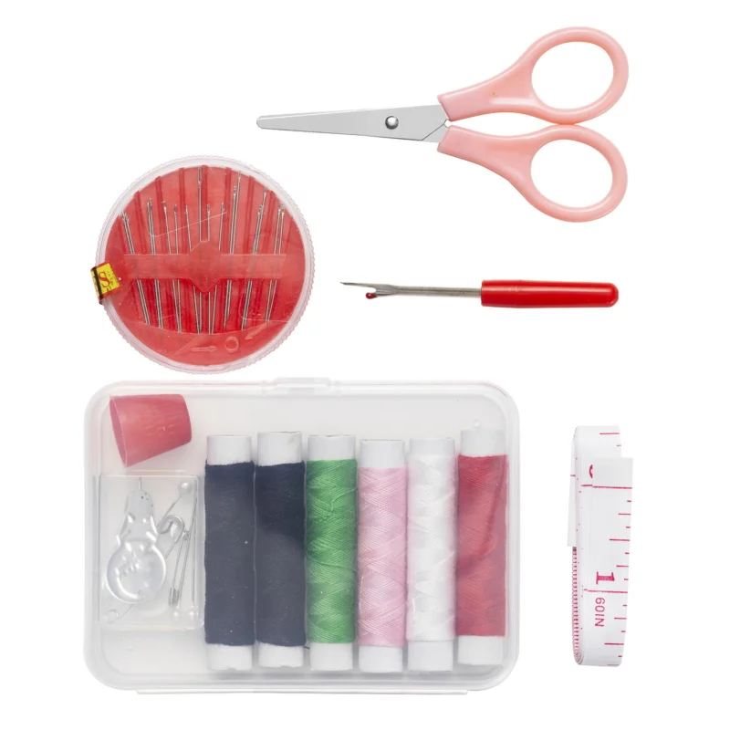 Syset rese-etui 7 delar assorterade färger – pris per styck Fynd