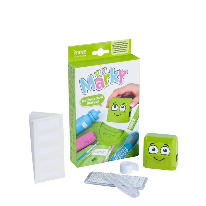 Marky textilstämpel & stämpeldyna kit - skriv namn & text på kläder och föremål Erbjudandepris