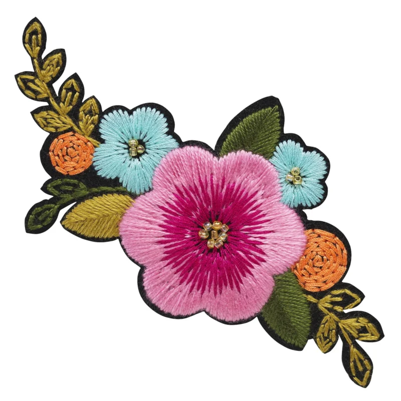 Nedsatt pris Iron-on blommor med pärlor – stor