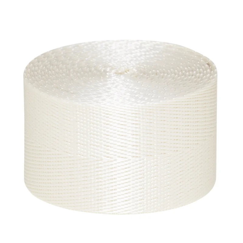 Billigare Väskrem av slitstark polyester, vit, 250 cm, bredd 4 cm