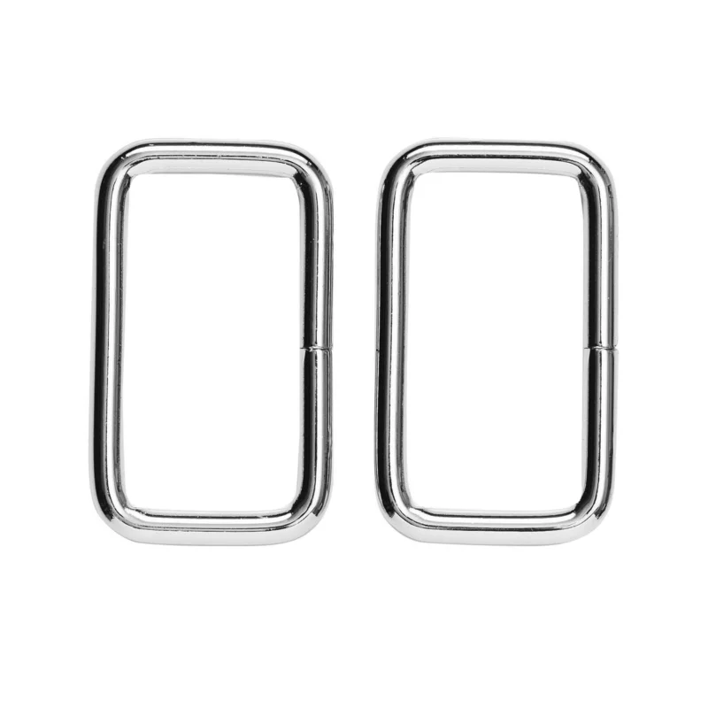 Säker betalning Väskspänne 2-pack – 47x23 mm, silverfärgad. Max rembredd 45 mm