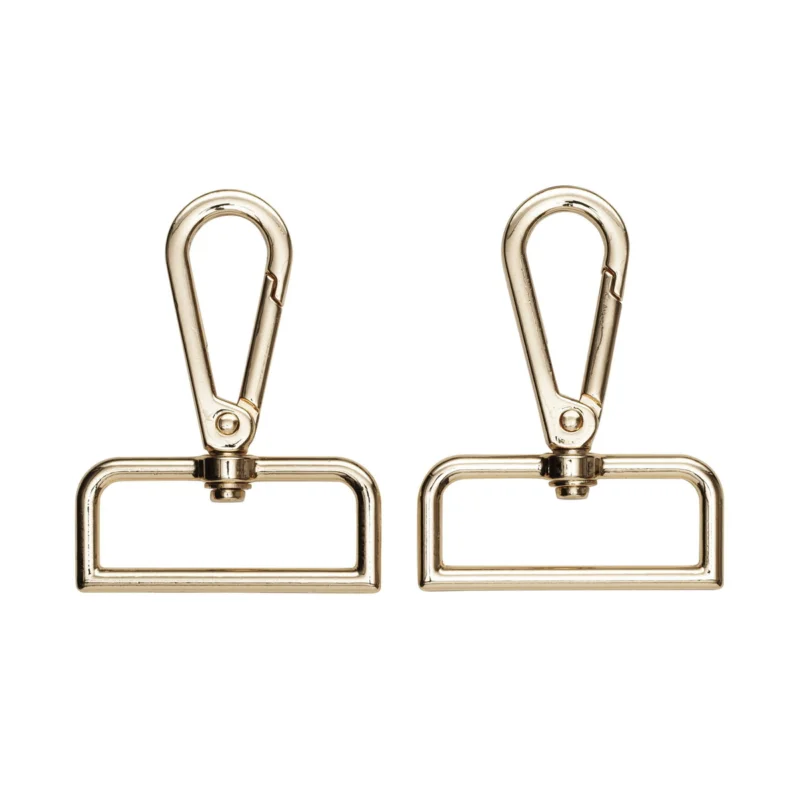 Köp online Karbinhakar karbinlås för axelrem 2-pack, guldfärgad 60x45 mm, 40 mm öppning