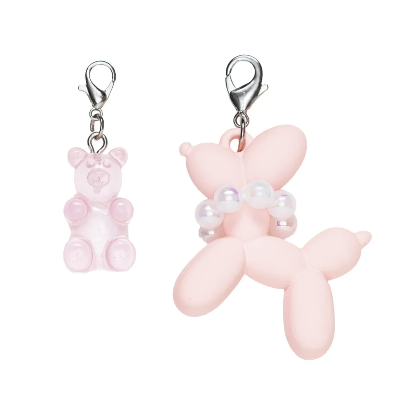 Begränsad tid 2 hängen charms för dekoration – ballonghund med halsband och en nalle
