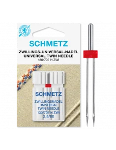 Snabb leverans Schmetz tvillingnål universal 130/705 H, HAx1 ZWI 2,5mm/80