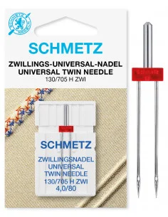 Premium Schmetz tvillingnål universal 130/705 H, HAx1 ZWI 4mm/80