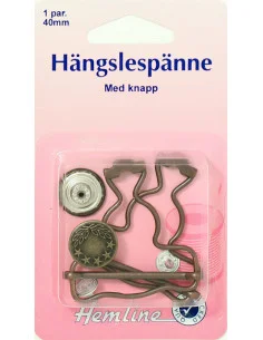 Sänkt pris Hängselspänne m knapp 2st oxid