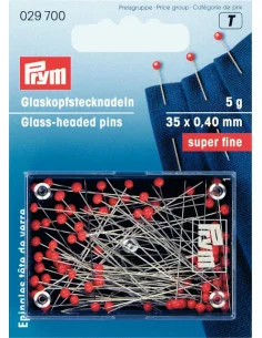 Knappnålar med glashuvud 0,5x30mm 5g Lågt pris