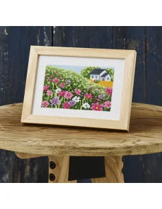 Snabb leverans Broderikit Tavla Blomsterfält