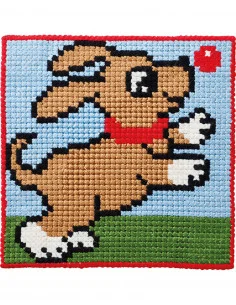 Broderikit "Kits for kids" hund Erbjudande