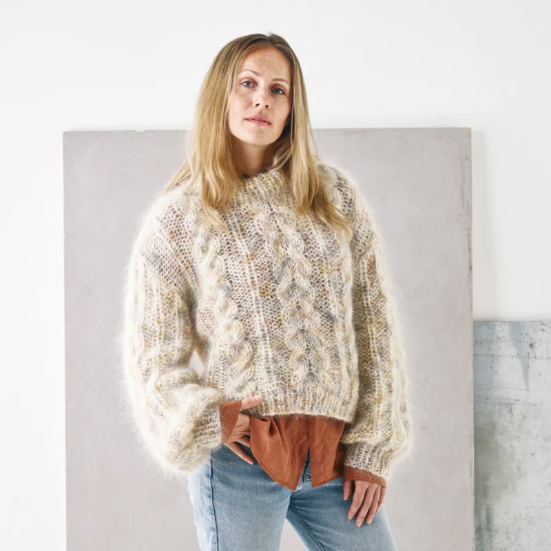 risnedsättning Chunky kabel sweater