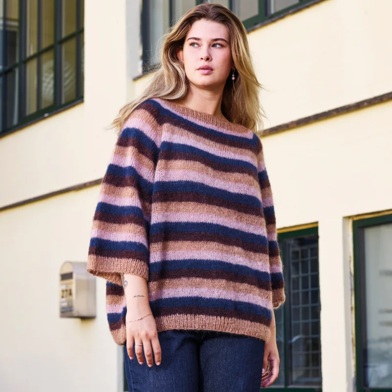 Populär Randig oversize tröja