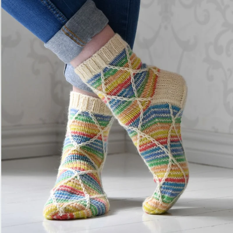 Fynd Sockor med nätmönster
