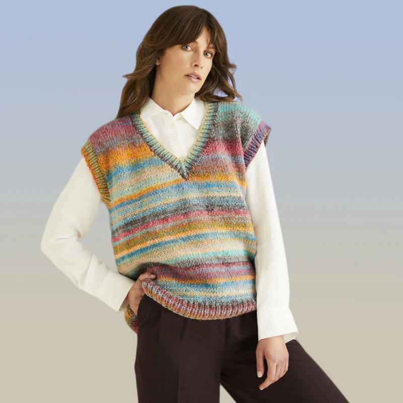Väst i Jewelspun chunky Premium