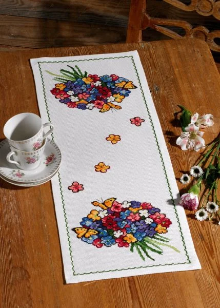 Broderikit löpare Blombukett Erbjudandepris
