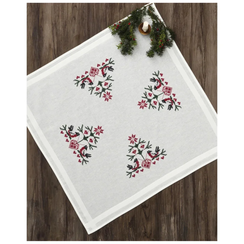 Premium Broderisats Julduk med julträd
