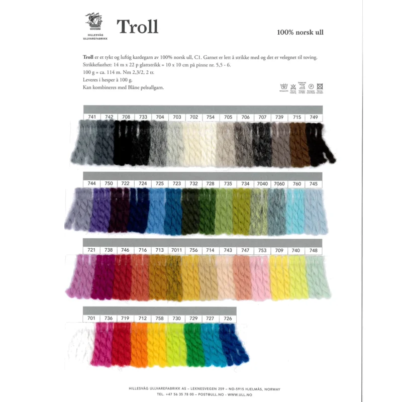 Billig Troll färgkort