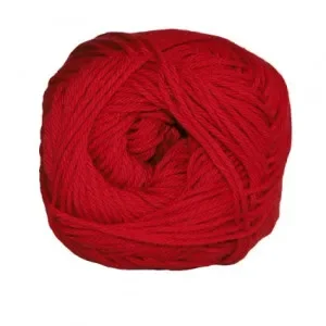 Hjertegarn Cotton nr. 8 Garn 2060 Bränd Röd Snabb frakt