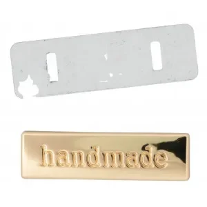 Infinity Hearts Handmade märke Mässing Guld 36x10mm – 5 st Snabb frakt
