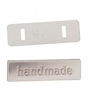 Infinity Hearts Handmade märke Mässing Silver 36x10mm – 5 st Expressleverans