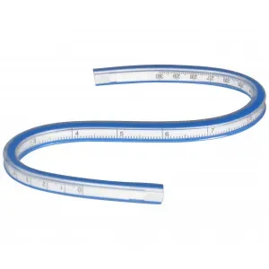 Kampanjpris Infinity Hearts Flexibel/Böjbar Linjal Blå/Vit 30cm
