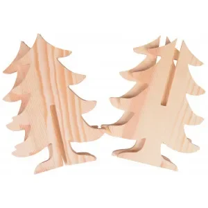 Kampanjpris Infinity Hearts Nisse Julgran Trä 18cm – 4 st