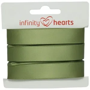 Premium Infinity Hearts Satinband Dubbelsidigt 15mm 563 Dov Grön – 5m