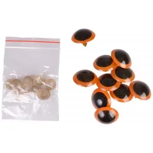 Nedsatt pris Infinity Hearts Säkerhetsögon/Amigurumiögon Orange 30mm – 5 par – 2a sortering