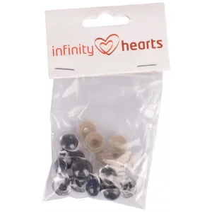 Infinity Hearts Säkerhetsögon / Amigurumiögon Klar 14mm – 5 par Rabatt