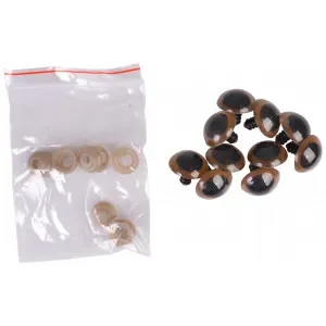 Nedsatt pris Infinity Hearts Säkerhetsögon / Amigurumiögon Guld 20mm – 5 par – 2a sortering