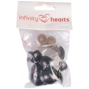 Infinity Hearts Säkerhetsögon / Amigurumiögon Svart 25mm – 5 par Lågt pris