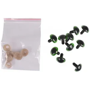 Premium Infinity Hearts Säkerhetsögon/Amigurumiögon Grön 18mm – 5 par