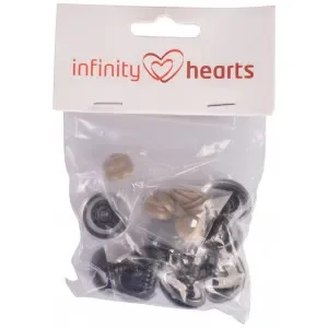 Sänkt pris Infinity Hearts Säkerhetsögon / Amigurumiögon Klar 25mm – 5 par