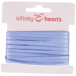 Fynd Infinity Hearts Satinband Dubbelsidig 3mm 333 Ljusblå – 5m