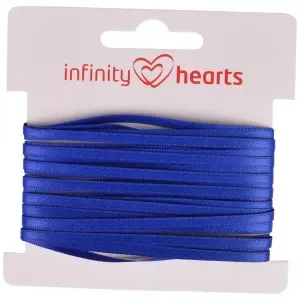 Nyhet Infinity Hearts Satinband Dubbelsidig 3mm 329 Marinblå – 5m