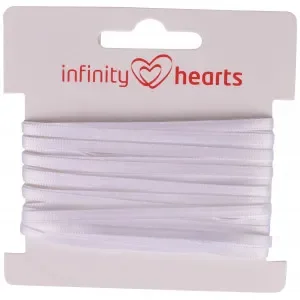 Outlet Infinity Hearts Satinband Dubbelsidig 3mm 029 Vit – 5m