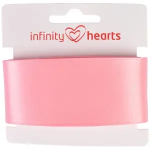 Infinity Hearts Satinband Dubbelsidig 38mm 150 Rosa – 5m risnedsättning